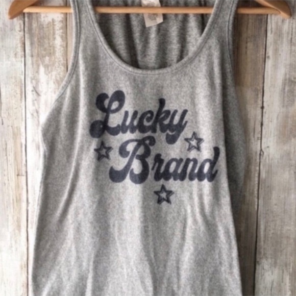 Lucky Brand Grey Soft Tank - Picture 2 of 4